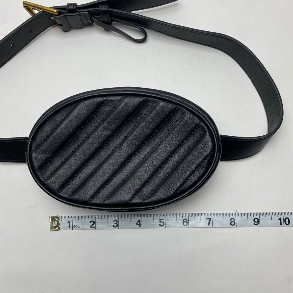 ARITZIA Auxiliary Leather Belt Bag Fanny Hip Pack Black - Picture 11 of 13